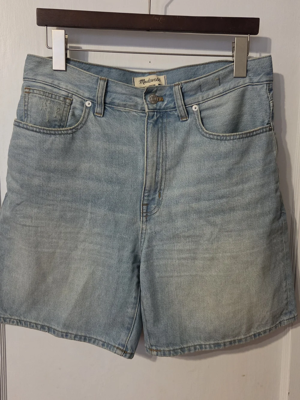 Madewell Baggy Jean Shorts In Bessemund Wash 28